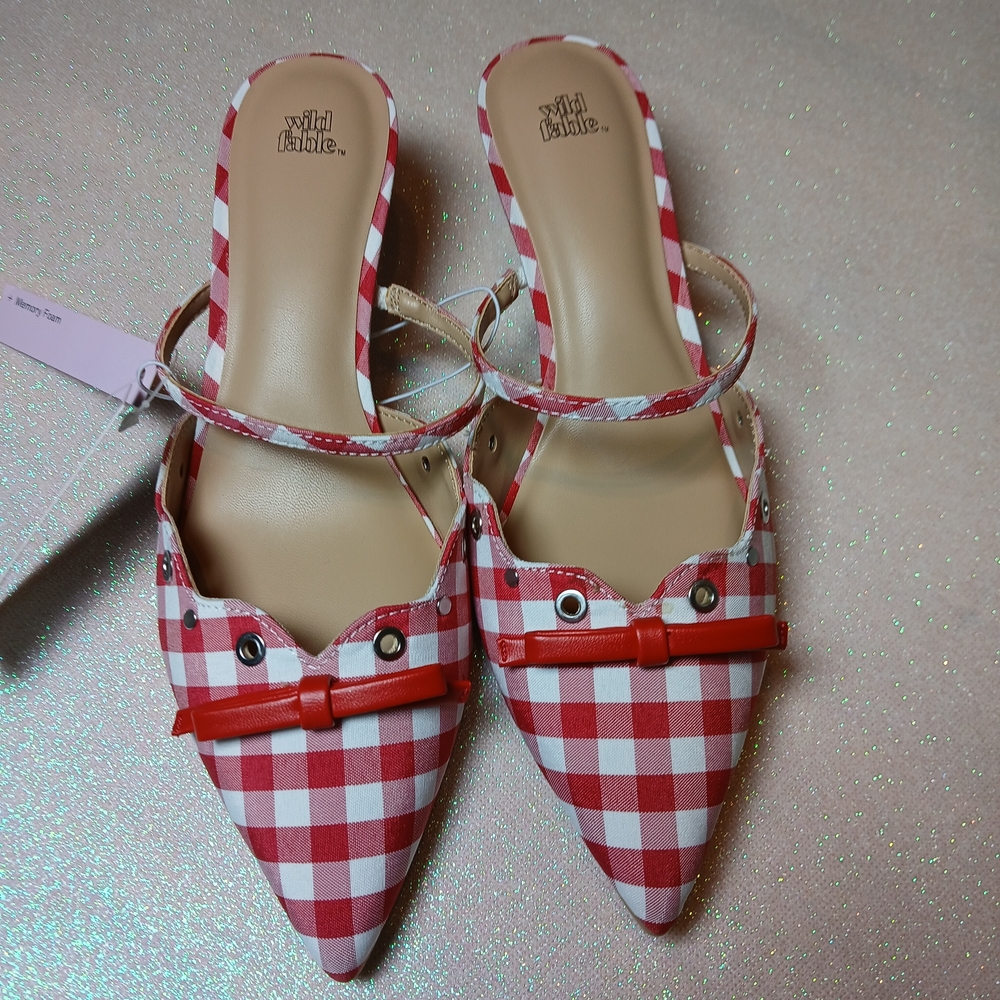 Wild Fable Red Gingham Women's Shoes